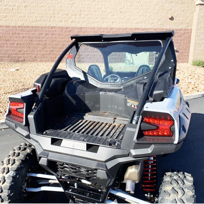 ②カラス Kawasaki Teryx KRX 1000 Rear Windshield 2-Seat by Dirt Warrior