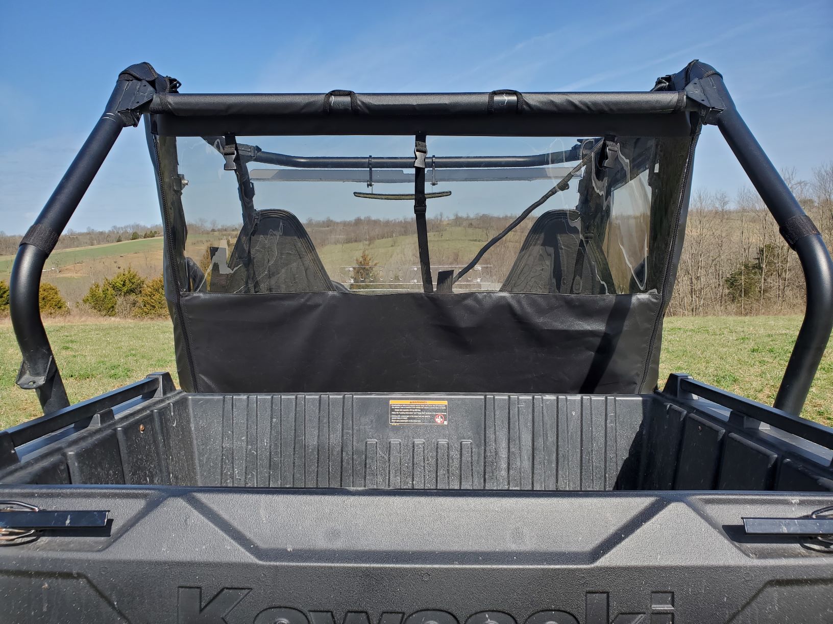 Kawasaki Teryx 800 Soft Rear Windshield with Mesh/Vinyl Window by
