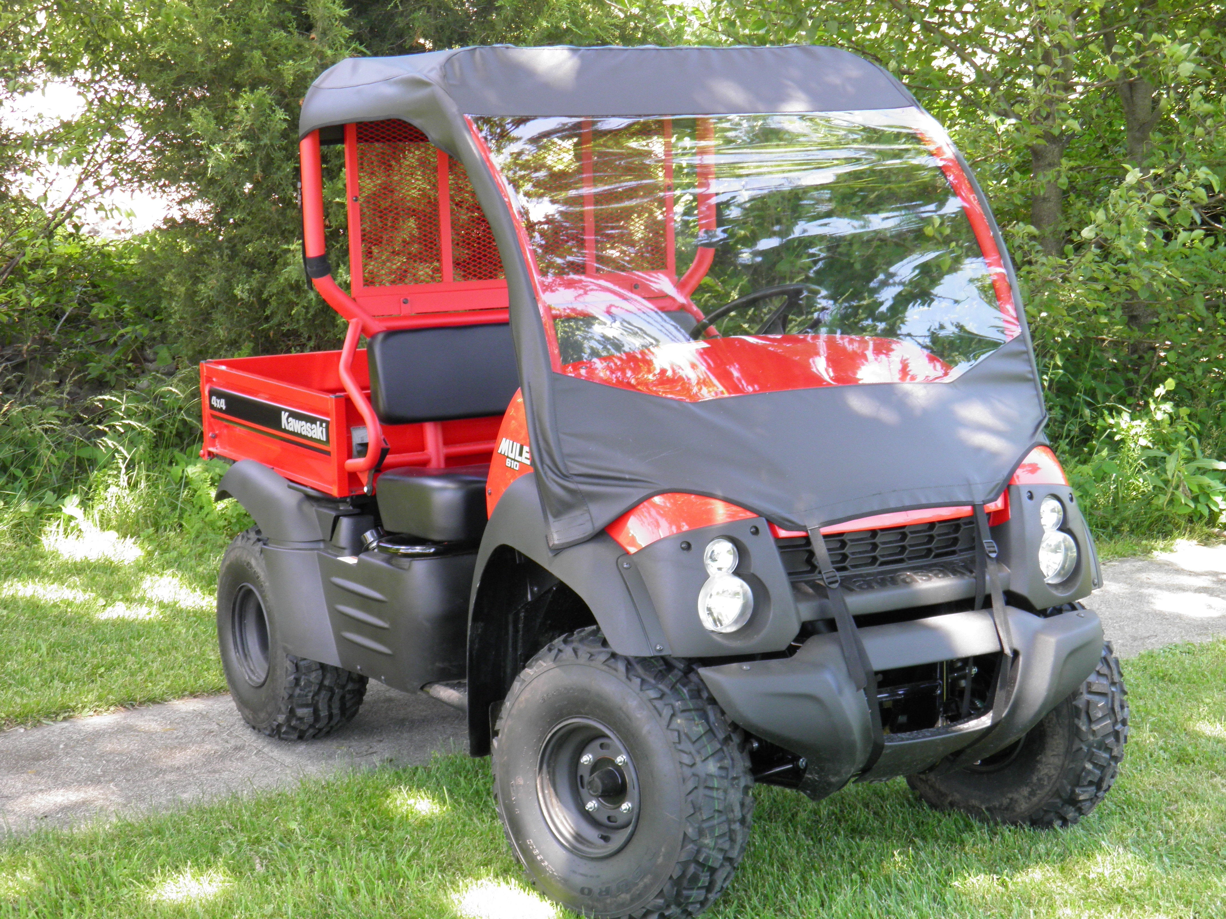 Kawasaki Mule SX Vinyl Windshield/Roof Combo by 3 Star Industries