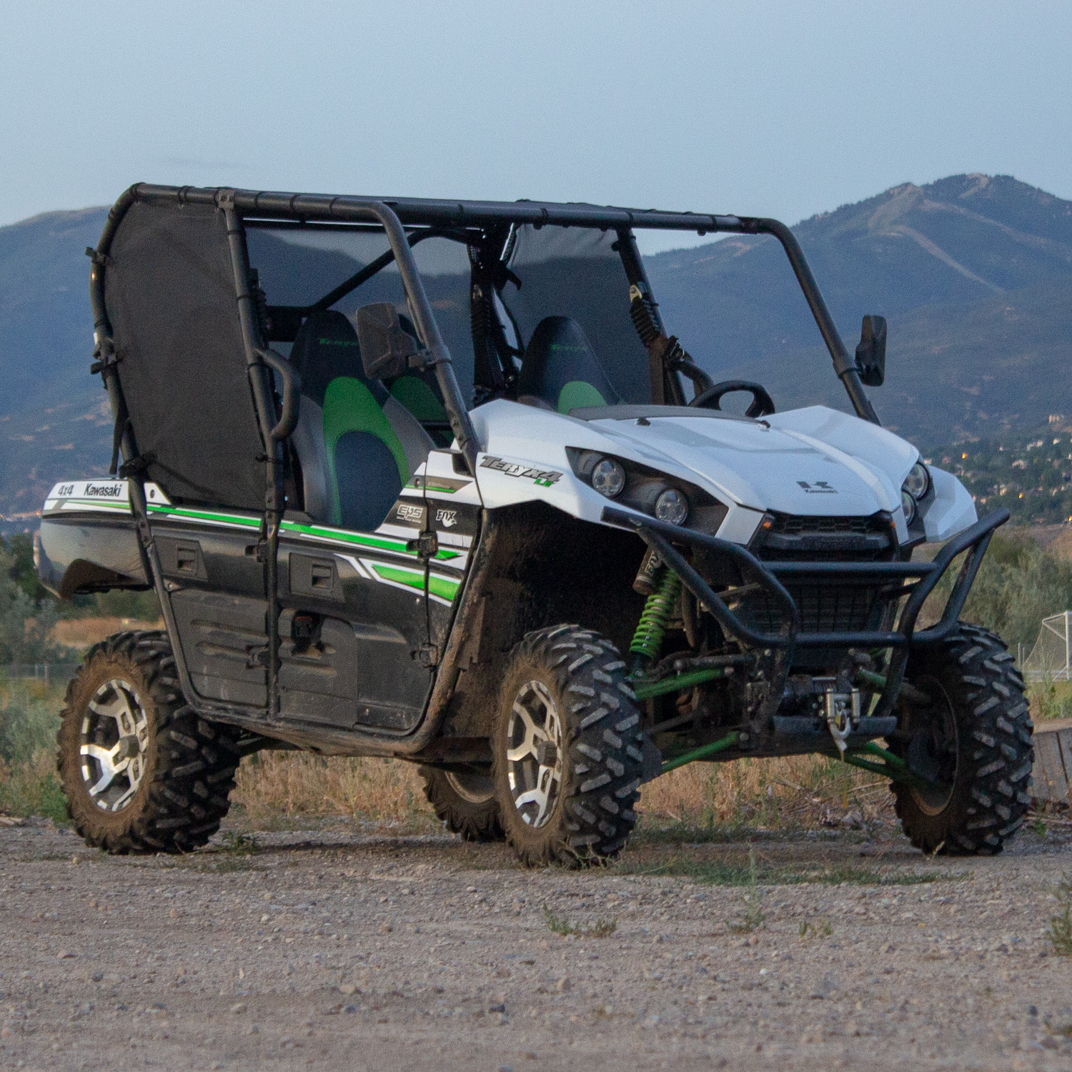 Kawasaki Teryx4 Window Shade Nets Rear Cab by Motoroof - MT-0080-EKO