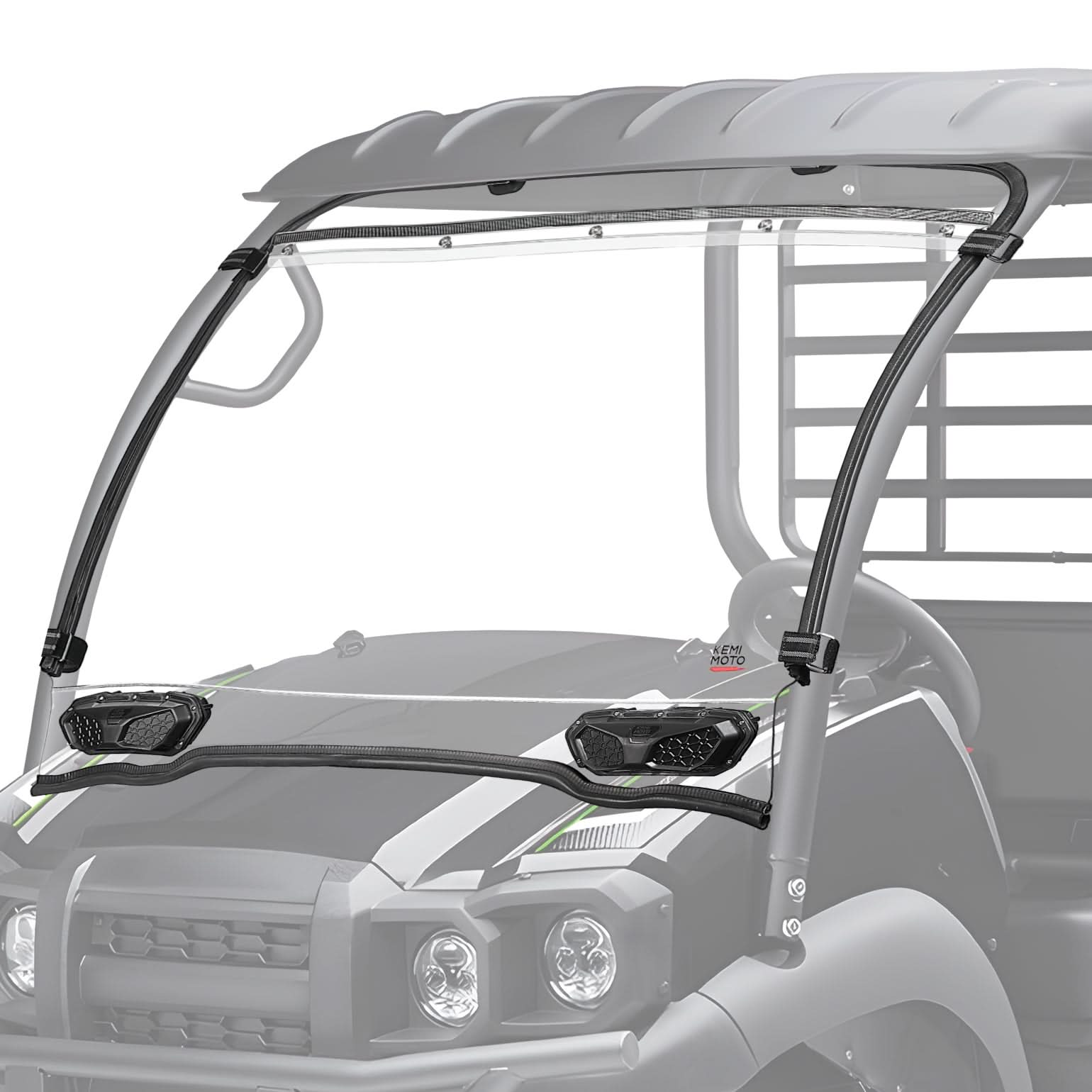 Kawasaki Mule SX Vented Front Full Windshield with Adjustable
