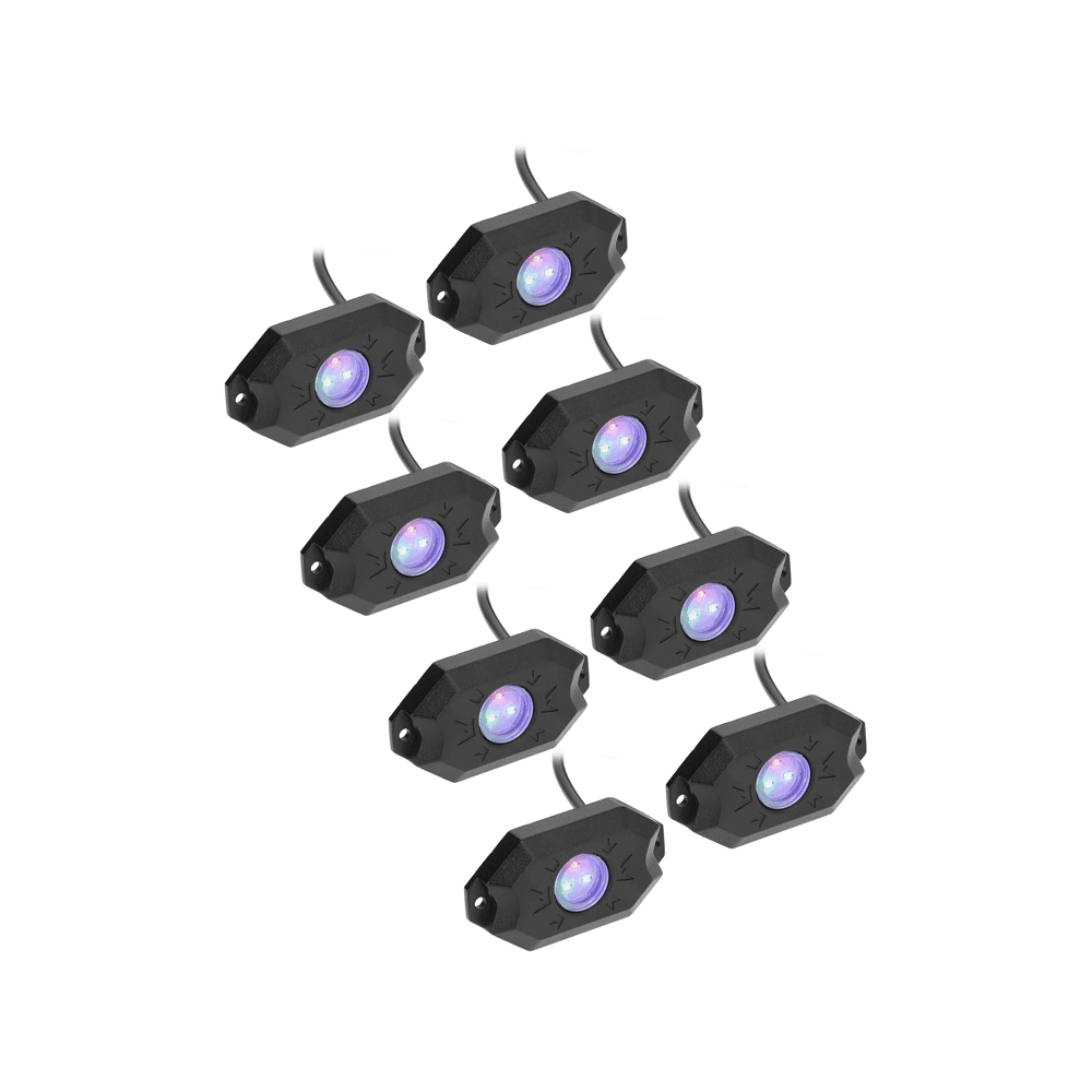 Kawasaki Teryx/Mule/KRX/Ridge LED Rock Light Kit 8 Piece by AJK