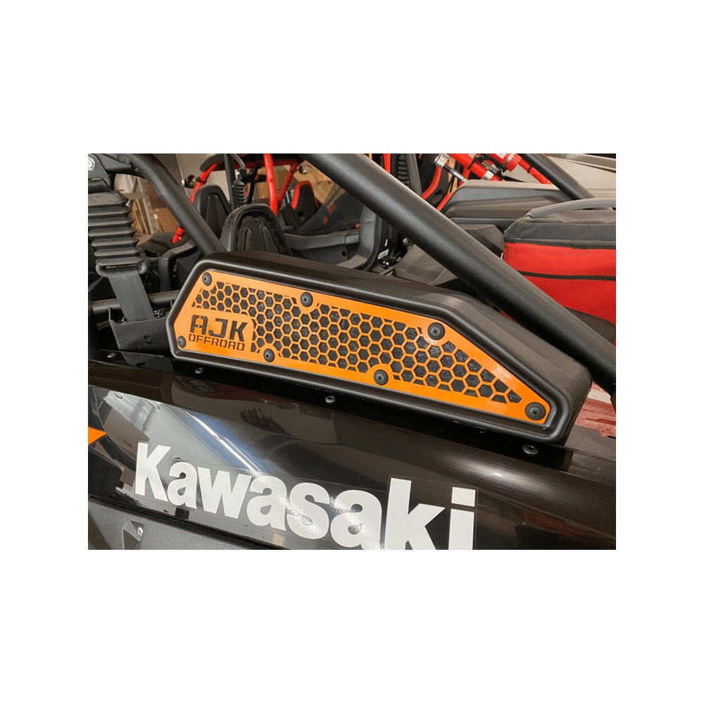 Kawasaki KRX Intake Vent Cover by AJK Offroad - 1)458-Raw 1)459-X-EKO