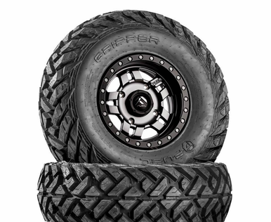 Kawasaki Mule / Teryx Anza D558 Matte Gunmetal Wheels with Fuel