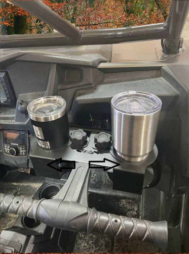 Kawasaki KRX Premium Adjustable Grab Bar Dual Cup Holder by EMP