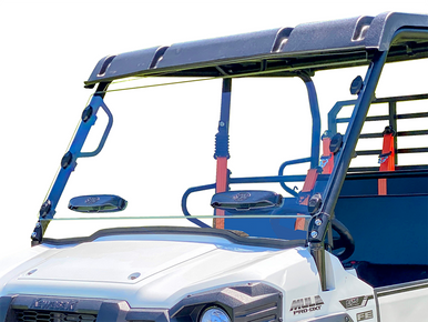Kawasaki Mule Pro-FXR Full Scratch Resistant Windshield with Dual
