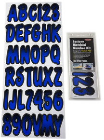 Kawasaki Lettering Yellow/Black 3″ Registration Kit - Hardline