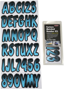 Kawasaki Lettering Yellow/Black 3″ Registration Kit - Hardline