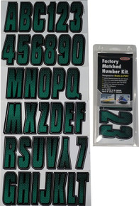 Kawasaki Lettering Yellow/Black 3″ Registration Kit - Hardline