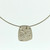 18k white gold and silver mokume gane small Fower Neukit pendant with diamond detail