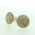 22k gold, 18k white gold and silver mokume gane medium Discus stud earrings