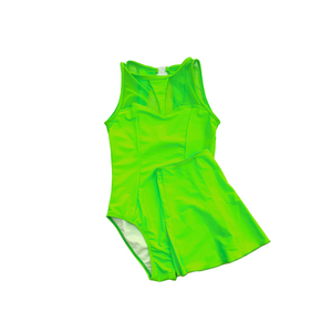 Leotard and EP Skirt Set "Kendall" Acid Lime Child 10 / Child 12 Leotard and EP Skirt Set "Kendall" Acid Lime Child 10 / Child 12
