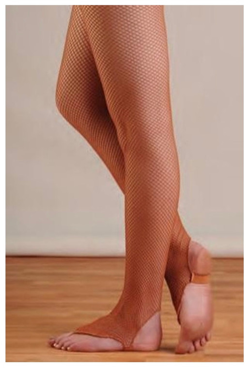 Beautifully Me! Professional Stirrup Fishnets With Toe Hook - Colour TOAST