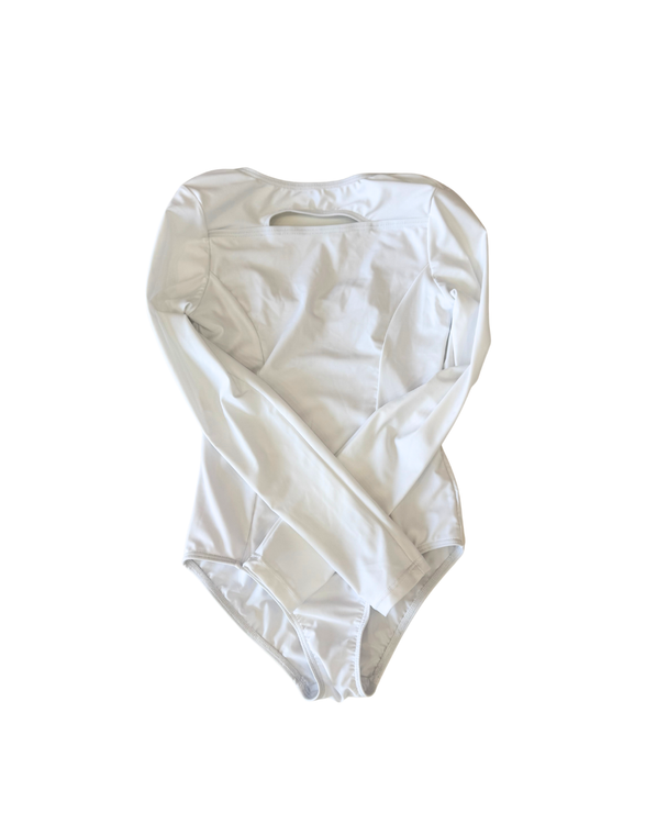 Skylar Leotard White Long Sleeve Child 8 