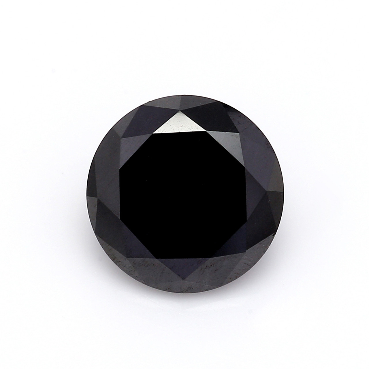 Natural Black Diamond Round Brilliant Cut 7mm 1.50 Carat GSCNBD001