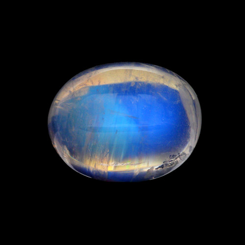 Rainbow Moonstone Oval Cabochon  6.93 Carats 10X13 mm GSCRMO091