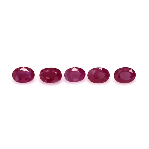 Ruby Oval Faceted 5X7 mm 5 Piece 4.83 Carats GSCRUB0008