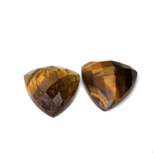 Tiger Eye Checkerboard Trillion  16X16 mm 22.75 Carats GSCTE007