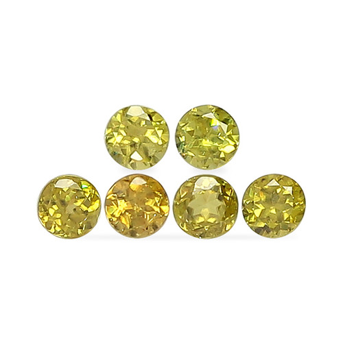 Sphene  Round Faceted  4 X4 mm  6 Piece 2.20 Carats GSCSPH012