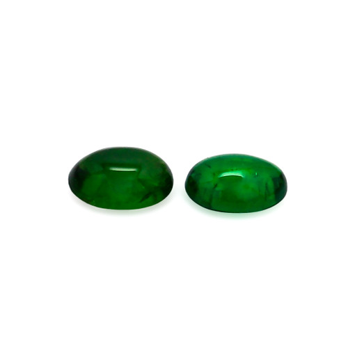 Chrome Diopside Oval Cabochon  4X6 mm  2 Piece  1.06 Carats GSCCD004