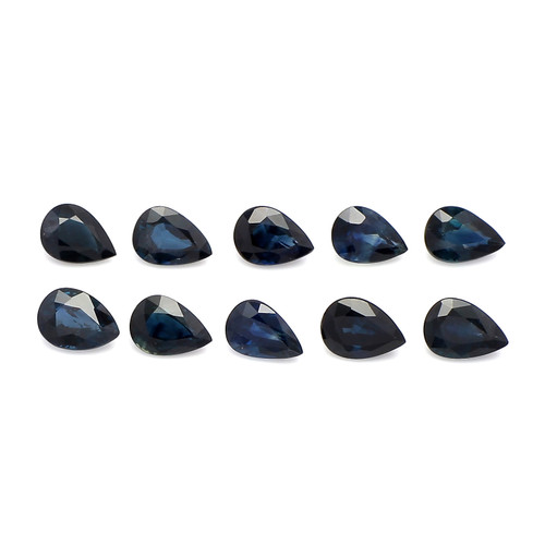 Blue Sapphire Pear Faceted 5X7 mm 37 Piece 28.74 Carats GSCBS008