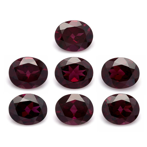 Rhodolite  Oval Faceted  9X11 mm 7 Pieces 29.10 Carats  GSCRH008