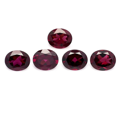 Rhodolite  Oval Faceted  9X11 mm 22 Piece  91.83 Carats  GSCRH012