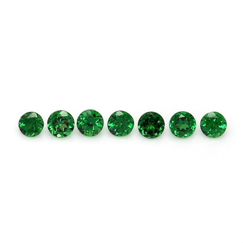 Tsavorite Round Diamond Cut Faceted  2.5 mm to 3.25 mm  46 Pieces  6.02 Carats GSCTS031