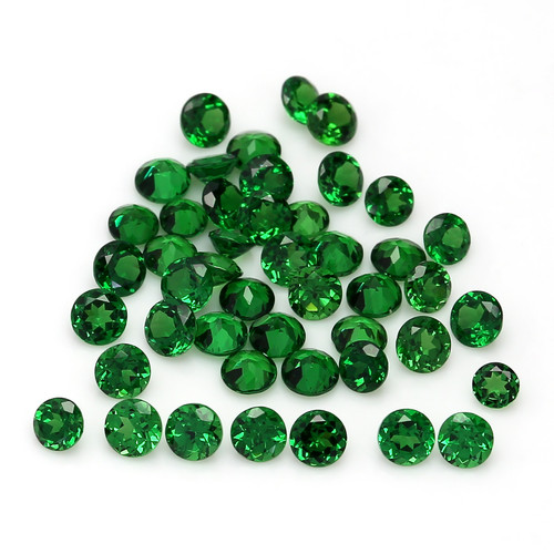 Tsavorite Round Diamond Cut Faceted  2.5 mm to 3.25 mm  46 Pieces  6.02 Carats GSCTS031