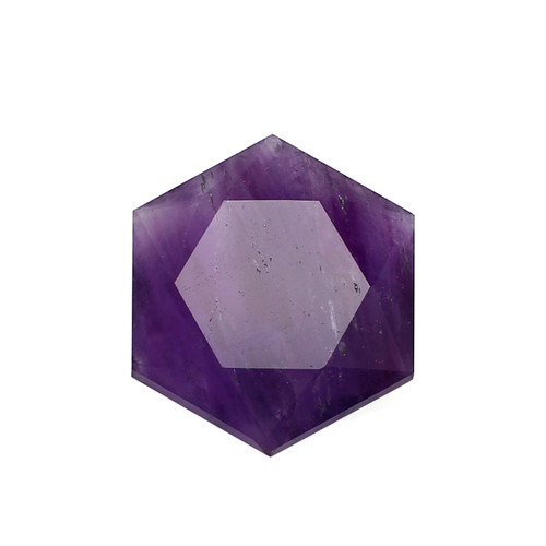 Amethyst  Hexagon Drops Faceted   23X23 mm  23.82 Carat GSCAM055