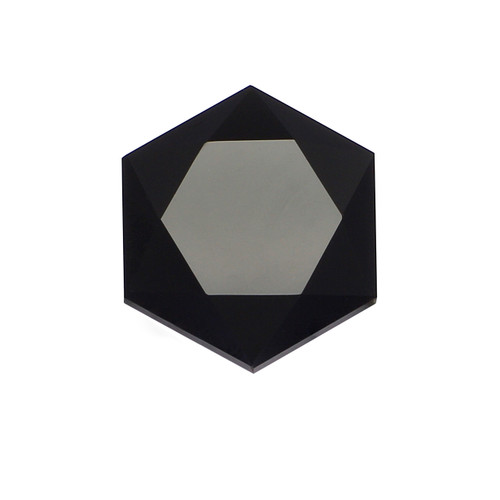 Black Onyx Hexagon Drops Faceted 23X23 mm 22.84 Carats GSCBON020