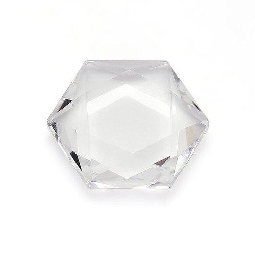 Crystal Hexagon Faceted 23X23 mm 22.24 Carats GSCCRY019