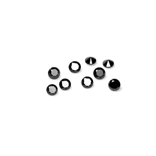 Natural Round Black Diamond  +6 mm  3.34 Carats GSCNBD004