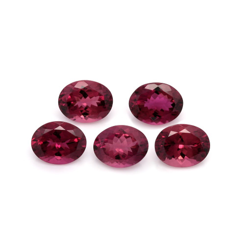 Pink Tourmaline Oval Faceted 7X9 mm 5 Pieces 9.11 Carats GSCTO374