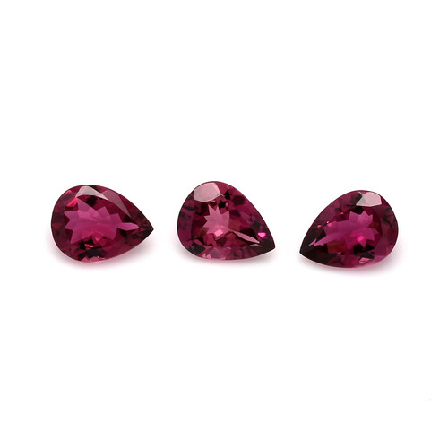 Pink Tourmaline Pear Faceted 6X8 mm 3 Pieces 2.83 Carats GSCTO388