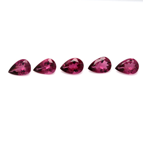 Pink Tourmaline Pear Faceted 6X9 mm 5 Pieces 5.40 Carats GSCTO389