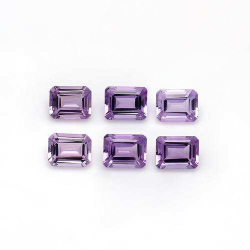 Pink Amethyst Octagon Faceted 7X9 mm 6 Pieces 13.70 Carats GSCAM056