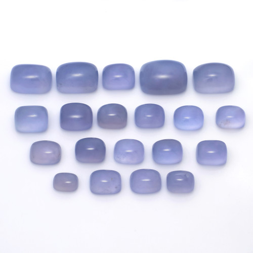 Blue Chalcedony Cushion Cabochon 10X14 mm  20 Pieces 98.70 Carats GSCBCL009