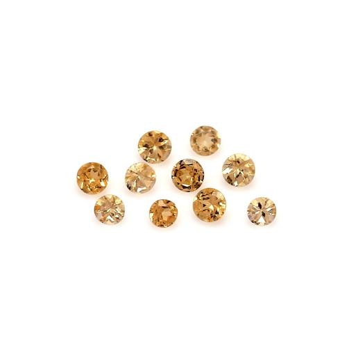 Spessartite Round Faceted 2.5 mm 104 Pieces 7.63 Carats GSCSPS045