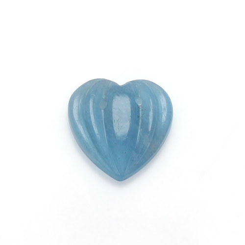 Aquamarine Heart Carving 17X17 mm  12.13 Carats GSCAQ180