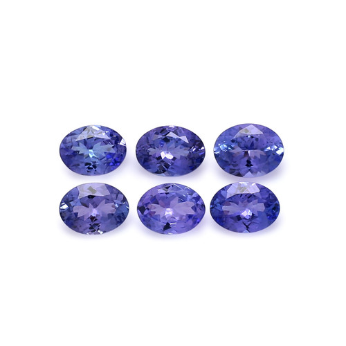 Tanzanite Oval Faceted 6X8 mm 6 Pieces 6.80 Carats GSCTZ0044