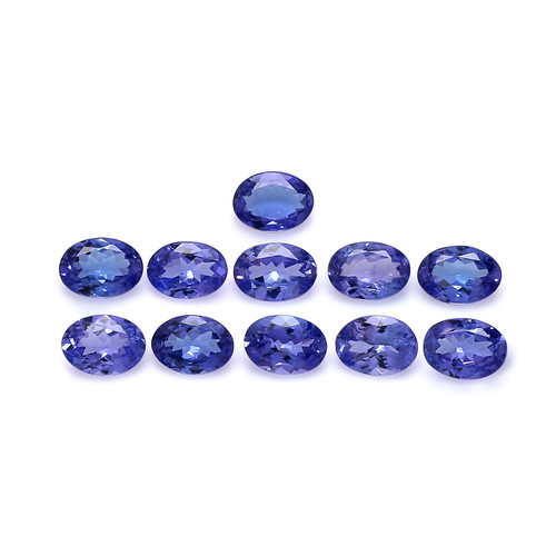 Tanzanite Oval Faceted 6X8 mm 11 Piece 8.02 Carats GSCTZ0048