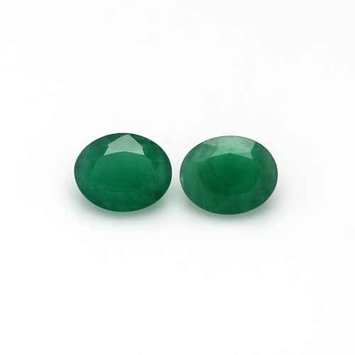 Emerald Faceted Oval 8X10 mm 2 Piece 5.00 Carats GSCEM0116