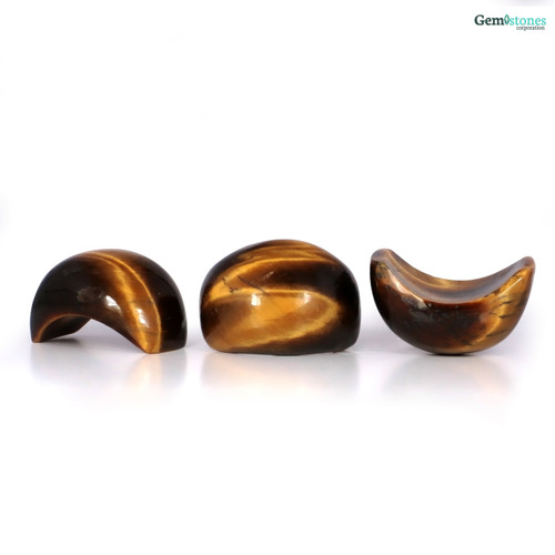 Tiger Eye Free Form Dome Craving 15.5X12X7 mm 4 Pieces  88.80  Carats GSCTE011