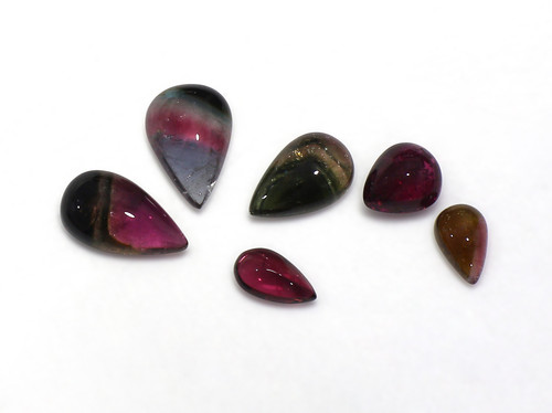 Tourmaline Pear Cabochon 11X6.5 mm to 10X17 mm 6 Pieces 26.25 Carats GSCTO522