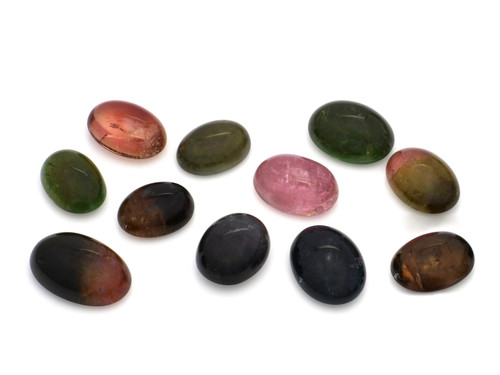 Tourmaline Oval Cabochon 10X14 mm to 12X18 mm 11 Pieces 99.10 Carats GSCTO561