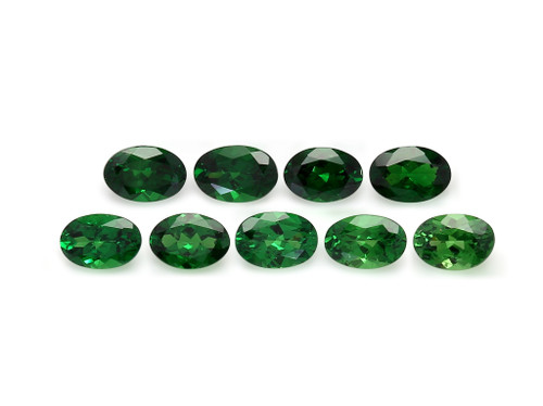 Tsavorite Oval Faceted 4X6 mm 9 Pieces 4.85 Carats GSCTS047