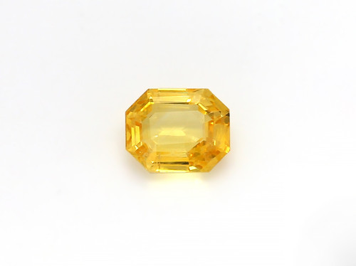 Natural Yellow Sapphire Octagon Faceted 9.70X12 mm 6.97 Carats GSCYS015