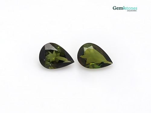 Tourmaline Pear Faceted 7X5 mm 2 Piece 1.19 Carats GSCTO577