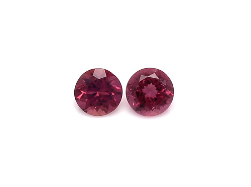 Tourmaline Round Faceted 6X6 mm 2 Piece 1.65 Carats GSCTO610